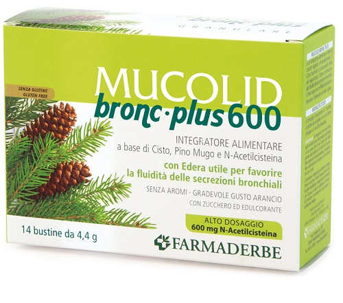 MUCOLID BRONC GRANULARE 600 PLUS 14 BUSTINE - Farmamood