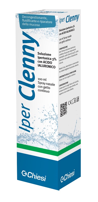 IPER CLENNY SPRAY NASALE EROGAZIONE CONTINUA SOLUZIONE IPERTONICA CON ACIDO IALURONICO 100 ML - Farmamood