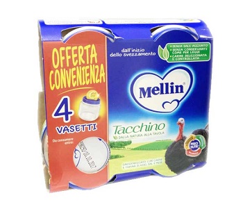 MELLIN OMOGENEIZZATO TACCHINO 4X80 G - Farmamood