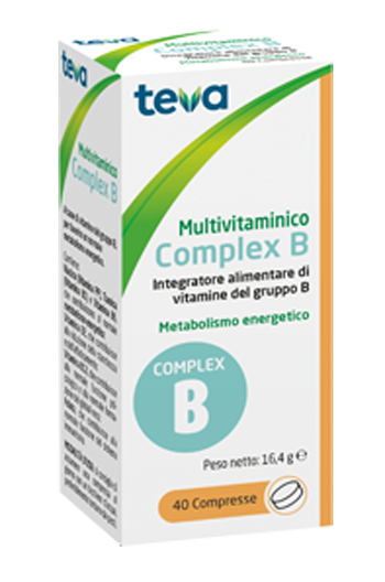 MULTIVITAMINICO COMPLEX B TEVA 40 COMPRESSE 16,4 G - Farmamood