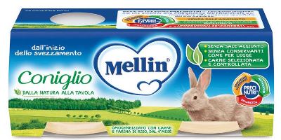MELLIN OMOGENEIZZATO CONIGLIO 2 X 80 G - Farmamood