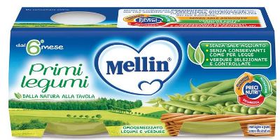 MELLIN OMOGENEIZZATO PRIMI LEGUMI 2 X 80 G - Farmamood