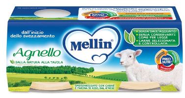 MELLIN OMOGENEIZZATO AGNELLO 2 PEZZI X 80 G - Farmamood