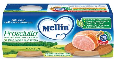 MELLIN OMOGENEIZZATO PROSCIUTTO 2 PEZZI X 80 G - Farmamood