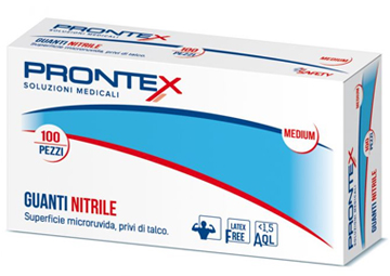 PRONTEX GUANTO IN NITRILE SENZA POLVERE GRANDE 8/9 100 PEZZI - Farmamood