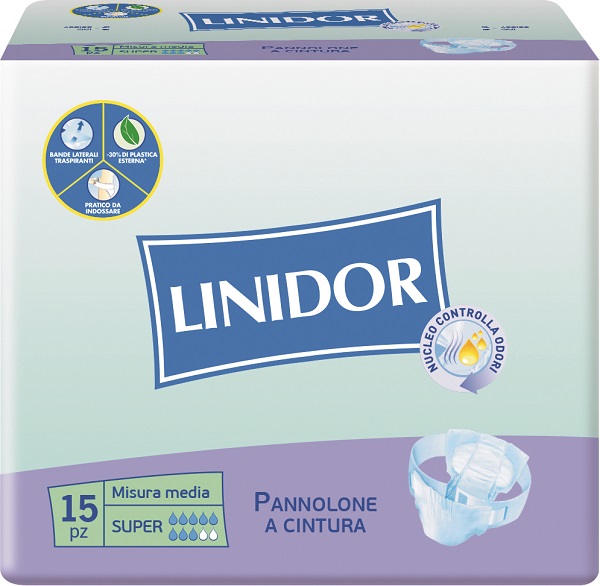 PANNOLONE LINIDOR SUPER PANNOLINO A CINTURA MM 15 PEZZI - Farmamood