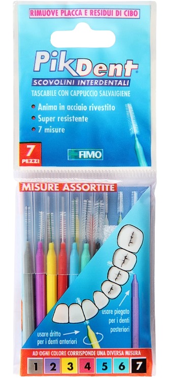 PIKDENT STUZZICOLINO 1 BUSTINA CON 7 MISURE ASSORTITE - Farmamood