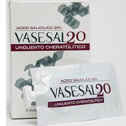 VASESAL 20 6 BUSTINE PLURIDOSE DA 5 ML UNGUENTO CHERATOLITICO - Farmamood