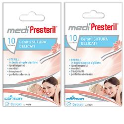 CEROTTO PER SUTURA MEDIPRESTERIL DELICATI TESSUTO NON TESSUTO 6,4X108MM 10 PEZZI - Farmamood