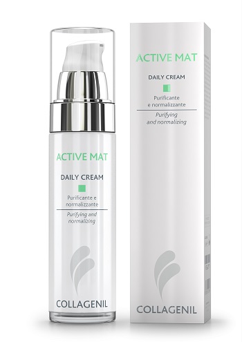 COLLAGENIL ACTIVE MAT DAILY CREAM SEBOREGOLATRICE/PURIFICANTE PER LA PELLE DEL VISO FLACONE 50 ML - Farmamood