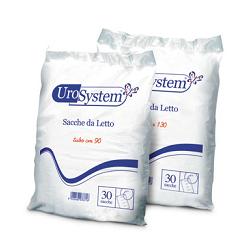 SACCA DI DRENAGGIO DA LETTO PER INCONTINENZA UROSYSTEM TUBO 90 CM SENZA SCARICO 30 PEZZI - Farmamood