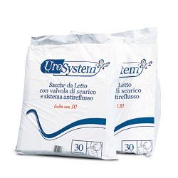 SACCA DI DRENAGGIO DA LETTO PER INCONTINENZA UROSYSTEM TUBO 130 CM CON SCARICO 30 PEZZI - Farmamood