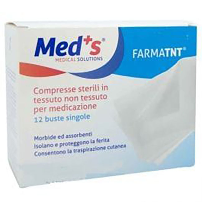 GARZA COMPRESSA MEDS TESSUTO NON TESSUTO 7,5X7,5 12 PEZZI PEEL OPEN - Farmamood