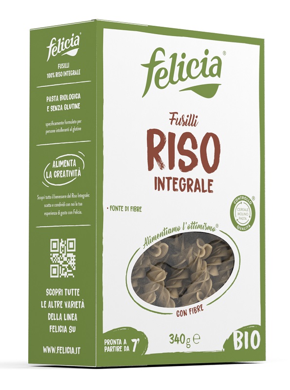 FELICIA BIO RISO INTEGRALE FUSILLI 340 G - Farmamood