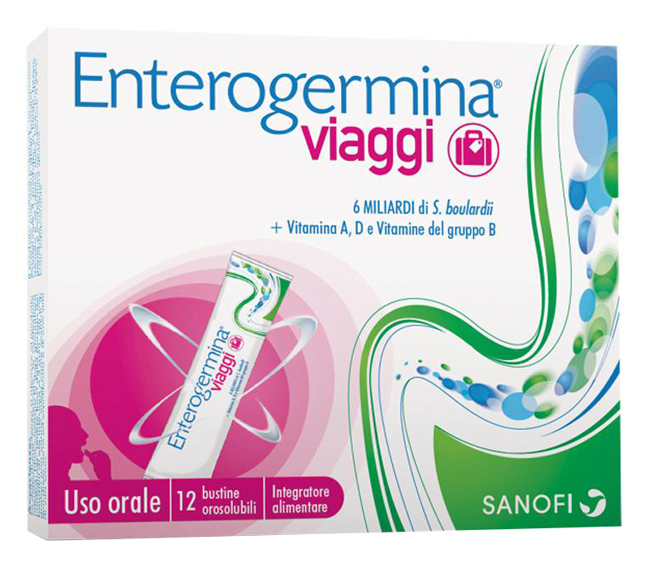 ENTEROGERMINA VIAGGI 12 BUSTINE OROSOLUBILI CONFEZIONE STANDARD - Farmamood