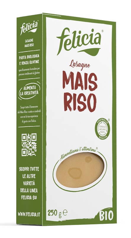 FELICIA PASTA BIOLOGICA MAIS/RISO LASAGNE 250 G - Farmamood