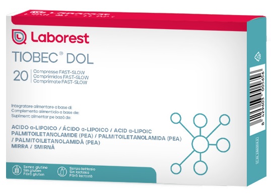 TIOBEC DOL 20 COMPRESSE DA 1455 MG - Farmamood