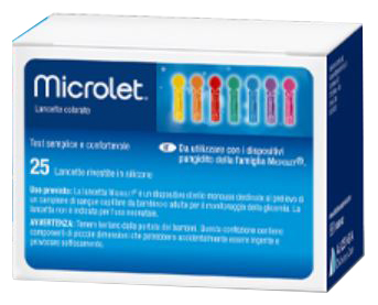 LANCETTE PUNGIDITO PER DISPOSITIVO MICROLET 25 PEZZI - Farmamood