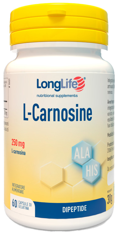 LONGLIFE L-CARNOSINE 60 CAPSULE - Farmamood