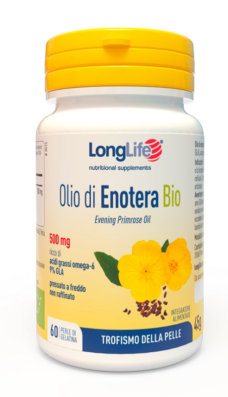 LONGLIFE OLIO ENOTERA BIO 60 PERLE 500 MG - Farmamood