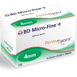 AGO PER PENNA DA INSULINA BD MICROFINE PENTAPOINT GAUGE 32 4 MM 100 PEZZI - Farmamood