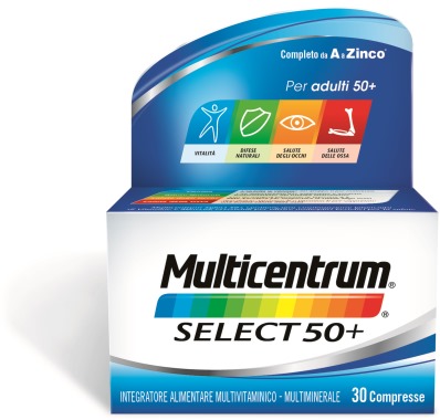 MULTICENTRUM SELECT 50+ 30 COMPRESSE - Farmamood