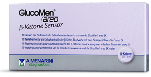 STRISCE MISURAZIONE CHETONEMIA GLUCOMEN AREO B-KETONE SENSOR 10 PEZZI - Farmamood