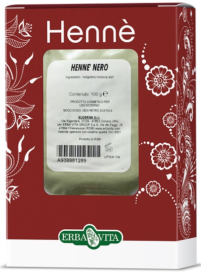 HENNE COLORANTE CAPELLI NERO 100 G - Farmamood