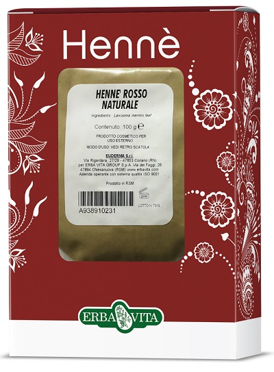 HENNE COLORANTE CAPELLI ROSSO NATURALE 100 G - Farmamood