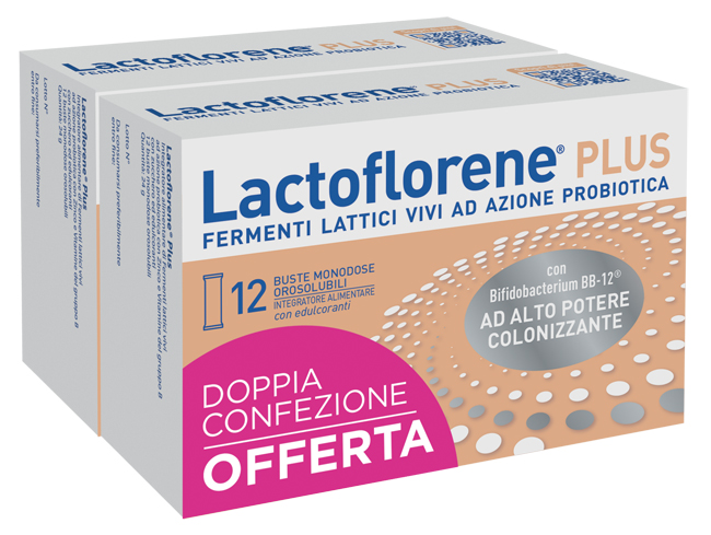LACTOFLORENE PLUS BIPACK 12 BUSTINE 48 G - Farmamood