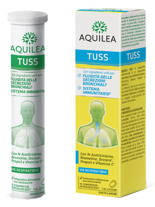 AQUILEA TUSS 15 COMPRESSE EFFERVESCENTI 90 G - Farmamood