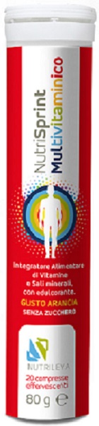 NUTRISPRINT MULTIVITAMINICO 20 COMPRESSE EFFERVESCENTI 80 G SENZA ZUCCHERO - Farmamood