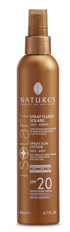 NATURE'S I SOLARI SPRAY FLUIDO SPF20 200 ML - Farmamood