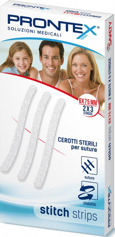PRONTEX STITCH STRIPS 6X75 10 PEZZI - Farmamood