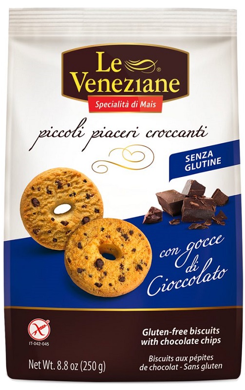 LE VENEZIANE BISCOTTI GOCCE DI CIOCCOLATO 250 G - Farmamood