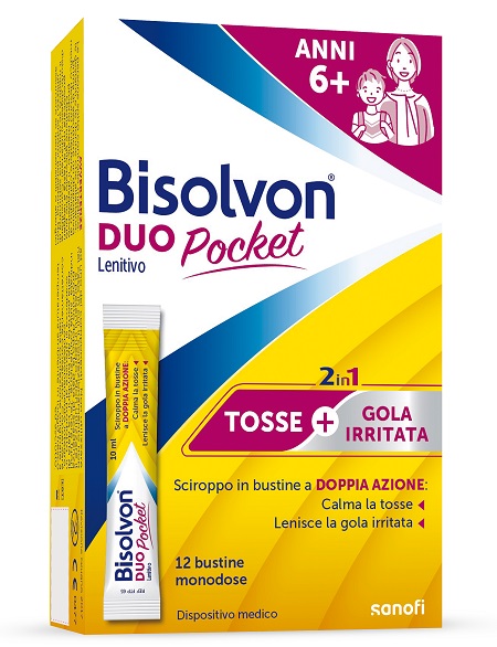BISOLVON DUO POCKET LENITIVO NEW 12 BUSTINE - Farmamood