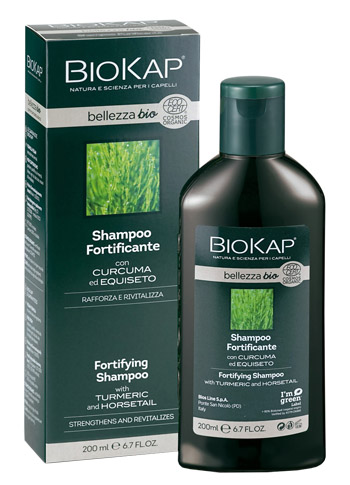 BIOKAP BELLEZZA BIO SHAMPOO FORTIFICANTE COSMOS ECOCERT 200 ML - Farmamood