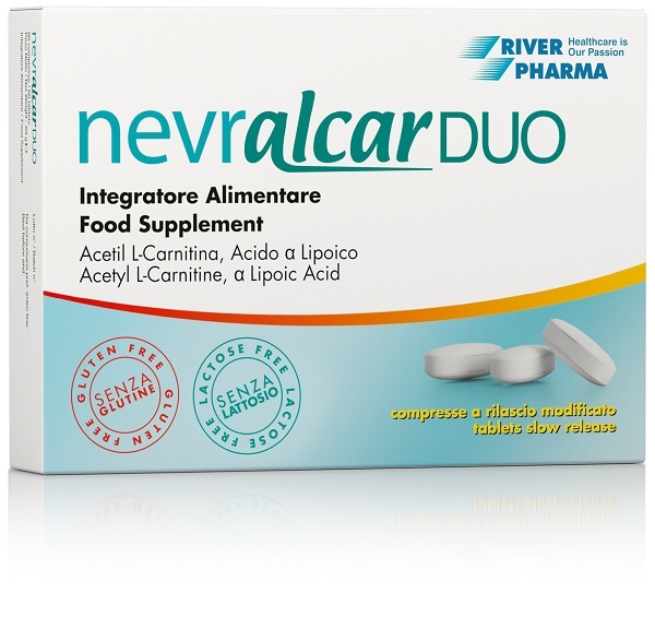 NEVRALCAR DUO 60 COMPRESSE DEGLUTIBILI A RILASCIO MODIFICATO SENZA GLUTINE SENZA LATTOSIO - Farmamood