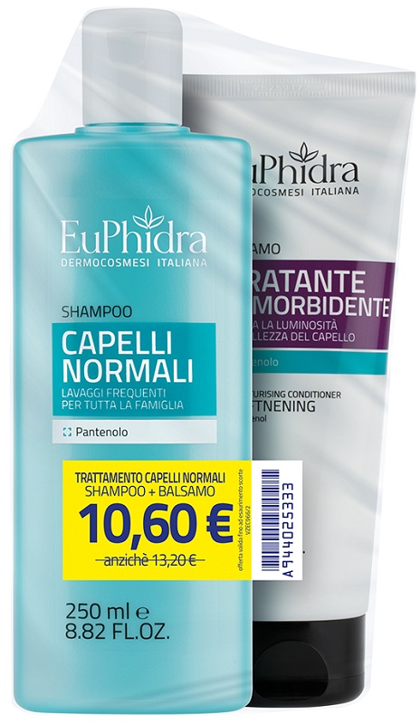 EUPHIDRA SHAMPOO CAPELLI NORMALI 250 ML + BALSAMO IDRATANTE 200 ML - Farmamood