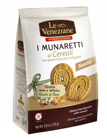 LE VENEZIANE MUNARETTI BISCOTTI CEREALI GRANO SARACENO INTEGRALE 250 G - Farmamood