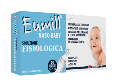 EUMILL NASO BABY SOLUZIONE FISIOLOGICA 20 CONTENITORI MONODOSE 5 ML - Farmamood