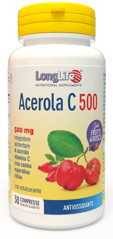 LONGLIFE ACEROLA C500 FRUTTI DI BOSCO 30 COMPRESSE - Farmamood