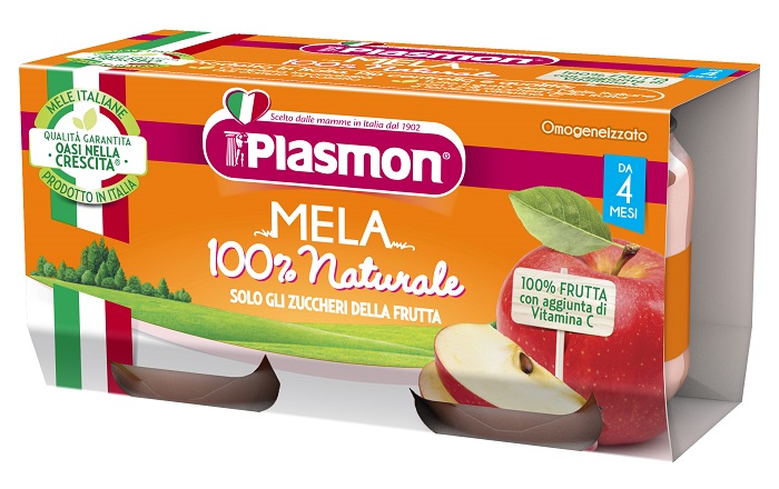 PLASMON OMOGENEIZZATO MELA 2 X 80 G - Farmamood