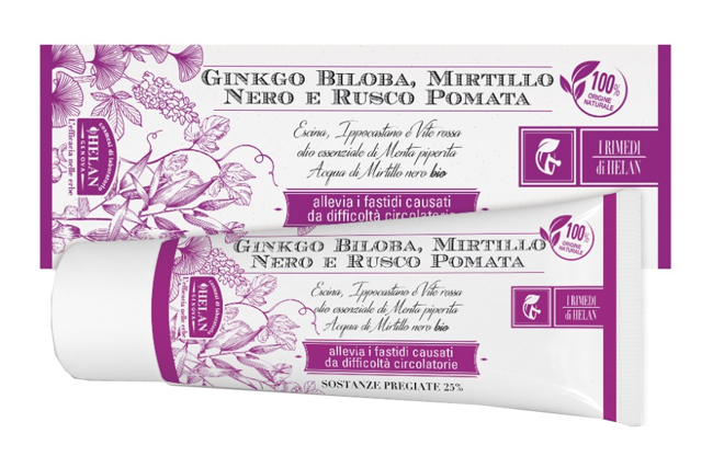 I RIMEDI DI HELAN GINKGO BILOBA MIRTILLO NERO RUSCO POMATA 75 ML - Farmamood