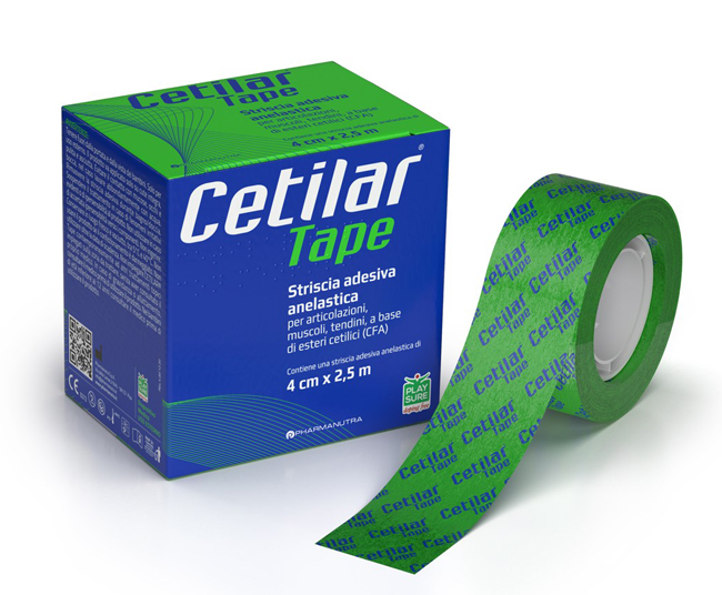 STRISCIA ADESIVA ANELASTICA CETILAR TAPE CM 4 X 2,5 M - Farmamood