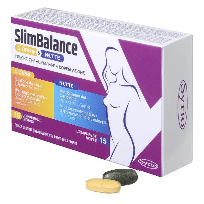 SLIM BALANCE GIORNO E NOTTE 15 COMPRESSE GIORNO 15 COMPRESSE NOTTE - Farmamood