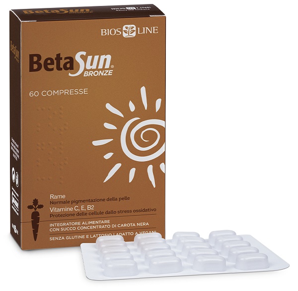 BIOSLINE BETASUN BRONZE 60 COMPRESSE - Farmamood