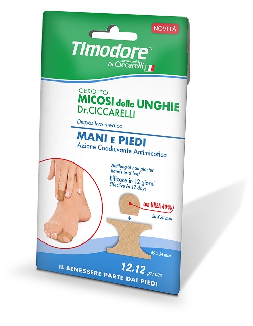 CEROTTO TIMODORE PER MICOSI UNGHIE MANI E PIEDI 12 + 12 PEZZI - Farmamood