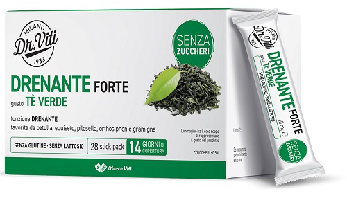 DR VITI DRENANTE FORTE TE VERDE 28 STICK PACK SENZA ZUCCHERI - Farmamood