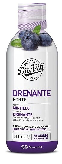DR VITI DRENANTE FORTE MIRTILLO 500 ML SENZA ZUCCHERI - Farmamood